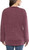 Matty M Women's Chenille Tunic Sweater, Crewneck, Ribbed Cuffs and Hem, Plum, Large