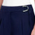 DKNY Women's Front Pleat Lightweight Wide Leg Belted pants, Navy, 14