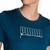 Puma Ladies Logo Short Sleeve Crewneck Tee, Blue, X-Small