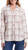 Weatherproof Vintage Women Classic Fit Long Plaid Flannel Shirt, Pink, X-Large