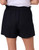 Hang Ten Women's Linen Blend Summer Shorts, Lightweight Casual, Black, Small