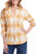 Weatherproof Vintage Women's Long Sleeve Button Down Flannel Shirt, Yellow, Large