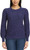 Gloria Vanderbilt Women’s Soft Crewneck Long Sleeve Pullover, Blue, Small