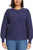 Gloria Vanderbilt Women’s Soft Crewneck Long Sleeve Pullover, Blue, Small