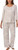 Carole Hochman Midnight Women’s 3-Piece Lightweight Pajama Set, Cream, Large