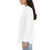 BlankNYC Women's Linen Blend Button Up Shirt, White, X-Large