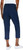 Mario Serrani Women's Slim Fit Pull On Capri Pant, Blue, 3X-Large