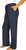 Briggs Women's Pull-On Linen Blend Pant, Navy, X-Large