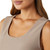 32 Degrees Cool Women's Ribbed Tank Top, Taupe, Medium