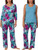 Carole Hochman Midnight Women’s 3-Piece Lightweight Cotton Pajama Set, Blue, Small