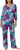 Carole Hochman Midnight Women’s 3-Piece Lightweight Cotton Pajama Set, Blue, Small
