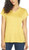 Orvis Womens' Short Sleeve V-Neck Tunic Top, Yellow, Medium