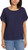 Gloria Vanderbilt Women's Short Sleeve Cotton Gauze Pullover, Navy, Small