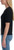 Splendid Women's Stretch Knit Ribbed Elbow Sleeve Top, Black, Large
