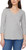 KIRKLAND Signature Women's 3/4 Sleeve V- Neck, Gray, Small