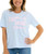 Keith Haring Women's Lightweight Jersey Knit T-Shirt, Light Blue, Small