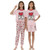 Keith Haring Youth 3-Piece Cotton Blend Pajama Set, Pink, X-Large