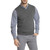 IZOD Men's Fine Gauge V-Neck Sweater Vest, Medium Grey Heather, X-Large