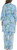 Flora Nikrooz FN Women's 3 Piece Super Soft Lounge PJ Sleep Set, Robe, Blue, X-Small