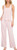 Live2Lounge Women’s 3 Piece Picot Ribbed Pajama Lounge Set, Pink, X-Small