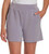 LazyPants Women's Luxe Pull On Short, Lilac Grey, Large