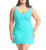 Hanky Panky Women's Signature V-Neck Lace Chemise, Aquatic Blue, 2X