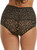 Hanky Panky Cross Dyed Leopard Retro V-kini, Black Praline, 2X