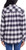 Weatherproof Vintage Womens Classic Fit Long Plaid Flannel Shirt, Black, X-Large
