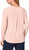 Mondetta Women's Ribbed Long Sleeve Top, Light Pink, Medium