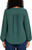 Weatherproof Vintage Women's Long Sleeve Textured V-Neck Blouse, Green, Medium