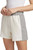 Monrow Women's White Contrast Stretch, Butter Cream, Small