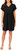 Briggs Women's Short Sleeve V-Neck Linen Blend Dress with Pockets, Small
