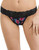 Maidenform Women's Luxurious Lace Thong Panty, Black Rosebud Garden, Large