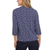 Lands' End Women's Pintuck 3/4 Sleeve Top, Navy, Medium