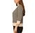 Adrianna Papell Women's 3/4 Three Quarter Sleeve Stripe Knit Sweater, Black, X-Large