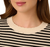 Adrianna Papell Women's 3/4 Three Quarter Sleeve Stripe Knit Sweater, Black, X-Large