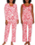 Loft Women's Floral Knit 3 Piece Lounge Set, Pink, X-Large