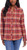 Weatherproof Vintage Women Classic Fit Long Plaid Flannel Shirt, Orange, X-Small