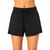 Lands' End Women's Quick-Dry UPF 50 Athletic Shorts, Black, Large