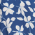 Matty M Women's Floral Pattern Linen Blend Skirt, Blue, Small