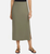 Matty M Women's Stylish Linen Blend Skirt, Green, 2X-Large
