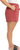 Briggs Women’s Linen Blend Pull-On Summer Shorts, Red Stripe, Medium
