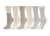 BEARPAW Women's Boot Sock, 6-Pair, Ivory, 4-10