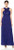 Nicole Miller New York Women's Cross Over Neck Pleated Metallic Gown, Cobalt, 2