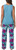 Carole Hochman Midnight Women’s 3-Piece Lightweight Cotton Pajama Set, Blue, Large