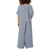 Adrianna Papell Women's Airflow 2 Piece Set, Blue, Large