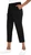Mario Serrani Women's Slim Fit Pull On Capri Pant, Black, X-Large