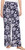 Three Dots Women's Pull-On Wide Leg Pant Pockets, Navy Sketched Peony, Medium