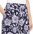 Three Dots Women's Pull-On Wide Leg Pant Pockets, Navy Sketched Peony, X-Large
