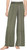 Three Dots Women's Pull-On Wide Leg Pant with Pockets, Olive Slash Dot, Small
